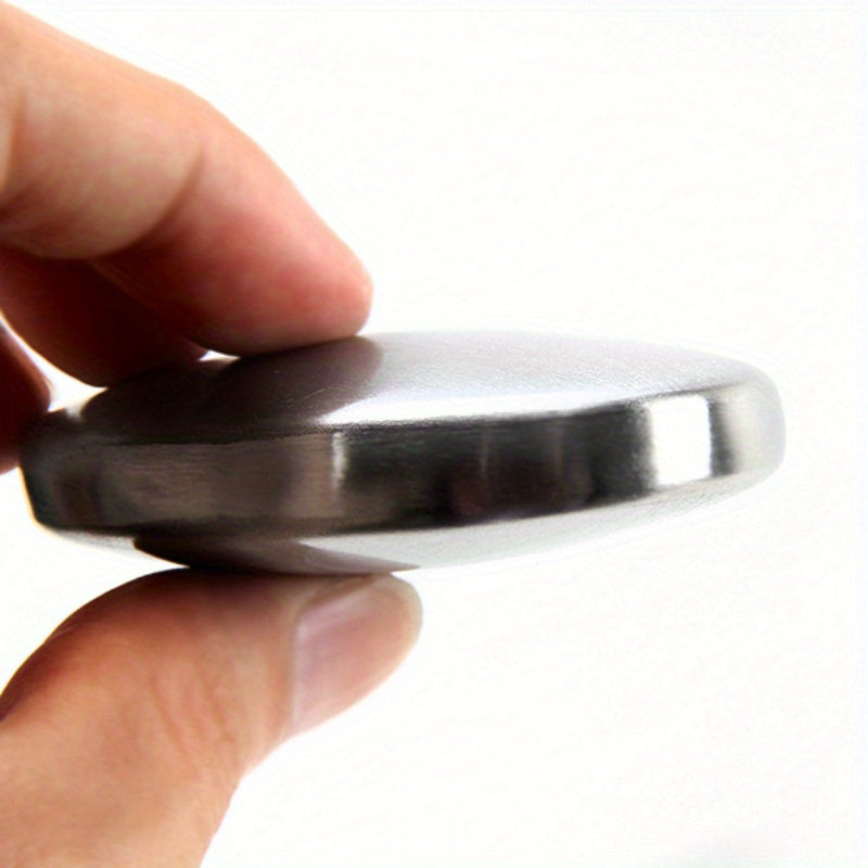 Barra de acero inoxidable para eliminar olores, jabón de manos ovalado para cocina, herramienta mágica del chef para desodorizar y quitar olores a ajo, cebolla y pescado - Incluye jabonera de metal duradera