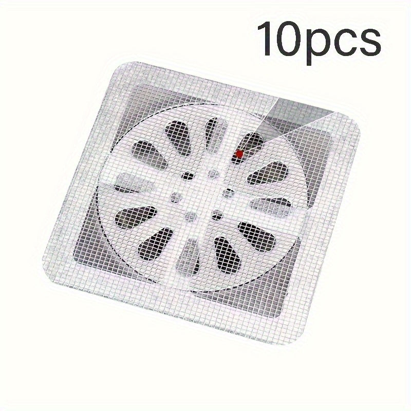 10pcs Pegatinas Autoadhesivas para Capturar Cabello para Ducha, Fregadero de Cocina y Desagües de Baño - Prevención de Obstrucciones, Cubiertas de Desagüe de Suelo a Prueba de Insectos, Aplicación Fácil, Accesorios de Ducha