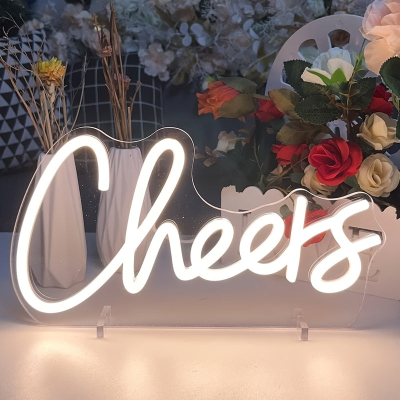 Señal de neón LED personalizable para decoración de pared - Luz decorativa personalizada para bodas, fiestas, cumpleaños - Alimentado por USB, LED blanco, ≤36V, material de plástico, no incluye batería