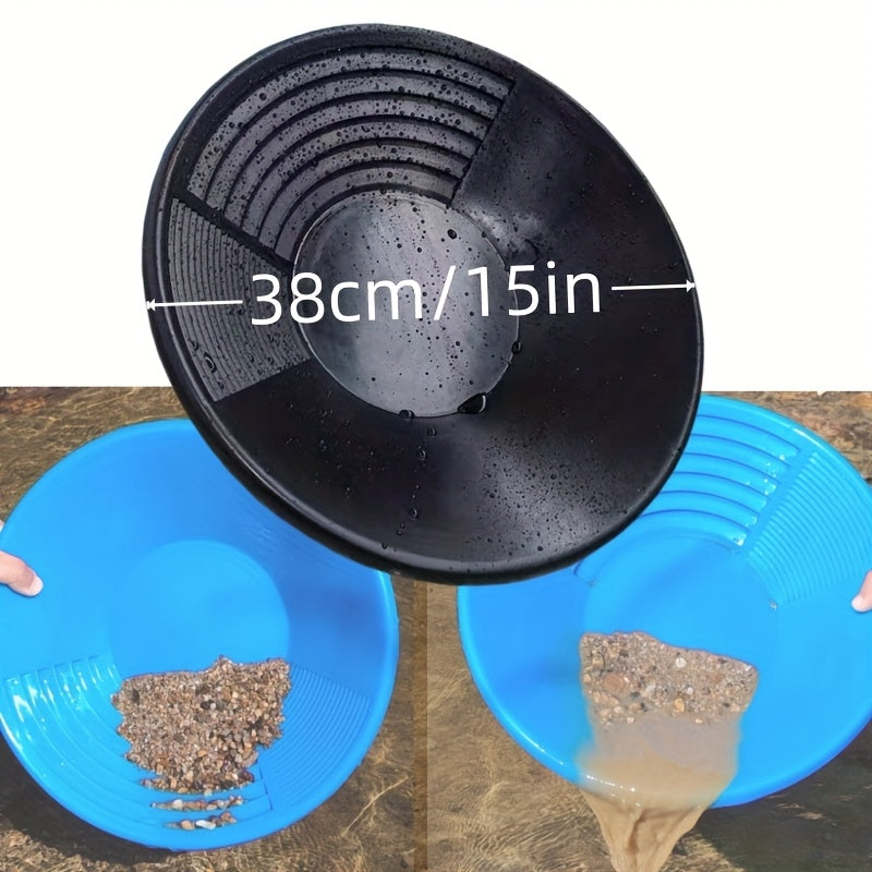 Juego de Herramientas para Lavado Dorado Manual de 2 piezas, Sartén Dorada de Plástico Duradero, Herramientas para Lavado Dorado al Aire Libre, Herramientas Minales Portátiles Multipropósito para Minería, Exploración y Jardín