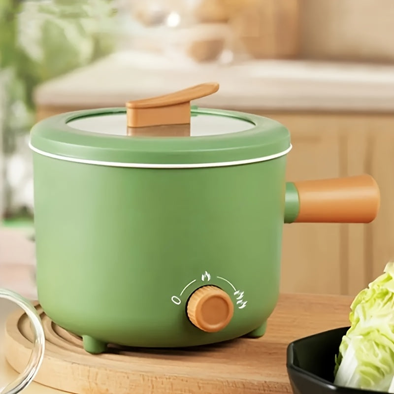 Cocina eléctrica para pot y fideos, sartén eléctrica de doble calor de conservación, antiadherente, multiusos para freír, cocinar a fuego lento y hervir, fácil de limpiar, conducción de calor rápida, experiencia de cocina duradera y resistente a altas te