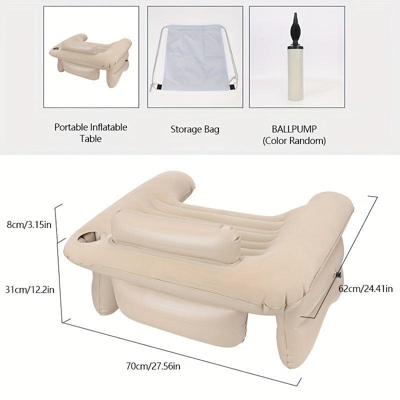 Escritorio de Lectura Portátil Inflable, Mesa Plegable para Estudio y Computadora, Escritorio de Aire para Hogar y Ocio, Escritorio Sencillo