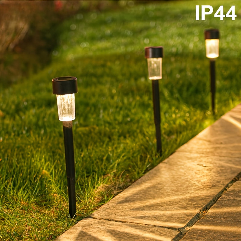 6/12 piezas de luces solares LED para jardín, luces de exterior para villa o patio, material de PP (polipropileno), batería de níquel, voltaje de operación ≤36V, con panel solar, para jardín o patio