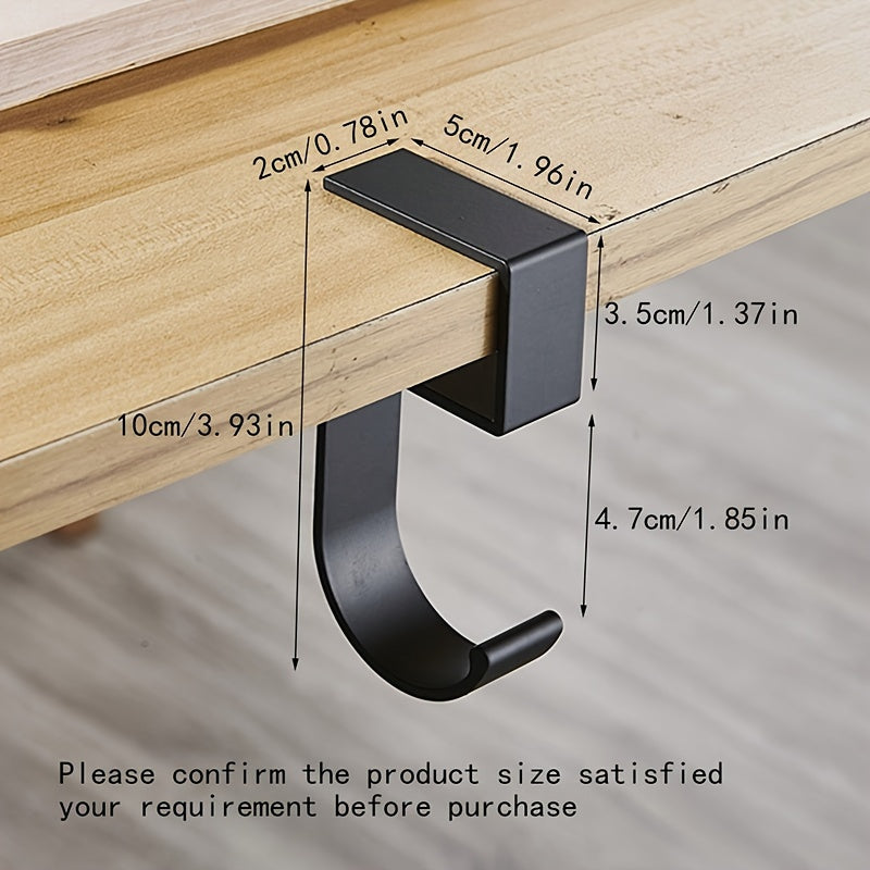 1pc Soporte De Bolsa En Forma De 5 Para Escritorio, Gancho De Bolsa Para Mesa, Gancho Removible No Pegajoso, Gancho Desmontable Y Móvil, De Regreso A La Escuela