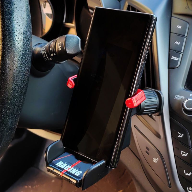 Soporte universal para teléfono en el aire acondicionado del auto, soporte de navegación GPS para iPhone 13, 12 y Xiaomi, diseño creativo de auto de carreras GT, fijación segura, soporte para smartphone