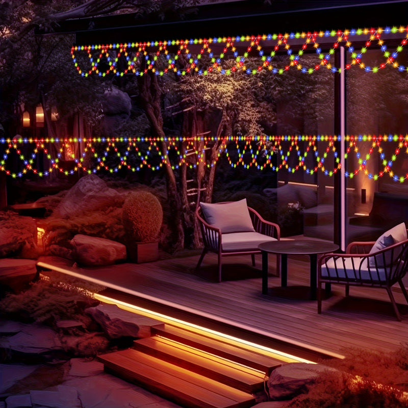 138 Luces de hada LED alimentadas por USB - 3,99 metros Luces de cadena de Navidad para exteriores con 8 modos de iluminación, de cálido a blanco fresco, perfectas para jardín, patio, boda, Día de San Valentín y decoraciones de vacaciones, Luces de caden