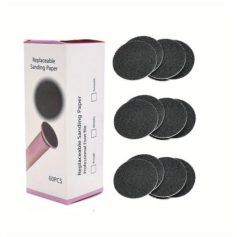 60 piezas, lima para pies con herramienta para uñas, color beige claro, para eliminar piel muerta