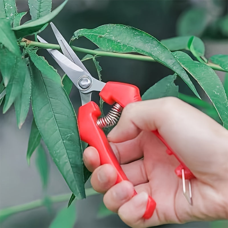 1pc Tijeras de Jardín de Acero Inoxidable Ergonómicas Premium - Corte Sin Esfuerzo, No Requiere Batería, Estilo Clásico para Aficionados al Jardinería Doméstica