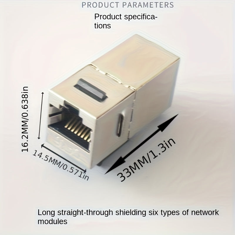 5 piezas de adaptadores de red Ethernet Cat.6 RJ45 con carcasa metálica - Tecnología Powerline, compatible con Alexa, no requiere baterías para conexión a Internet cableada en el hogar/escritorio, conexión de red, acabado metálico elegante, carcasa metál