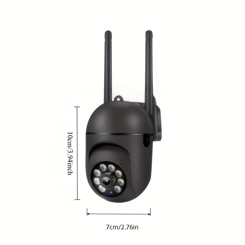 2 unidades de cámaras de seguridad inalámbricas WiFi de 1080P HD con visión panorámica de 360°, seguimiento automático, charla bidireccional, visión nocturna de color, alertas de detección de movimiento para cuidado de bebés/mascotas/personas mayores, vi