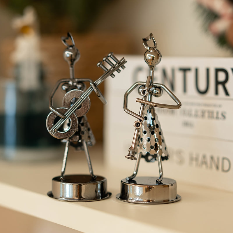 Conjunto de 8 Piezas de Hierro Musical Creativo para Hombres, Banda y Decoraciones del Hogar