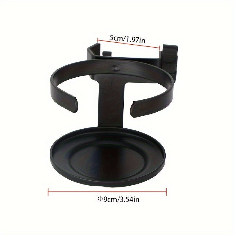 Soporte para micrófono ABS negro con porta vasos, abrazadera individual para bebidas, compatible con atriles de partituras y soportes de guitarra