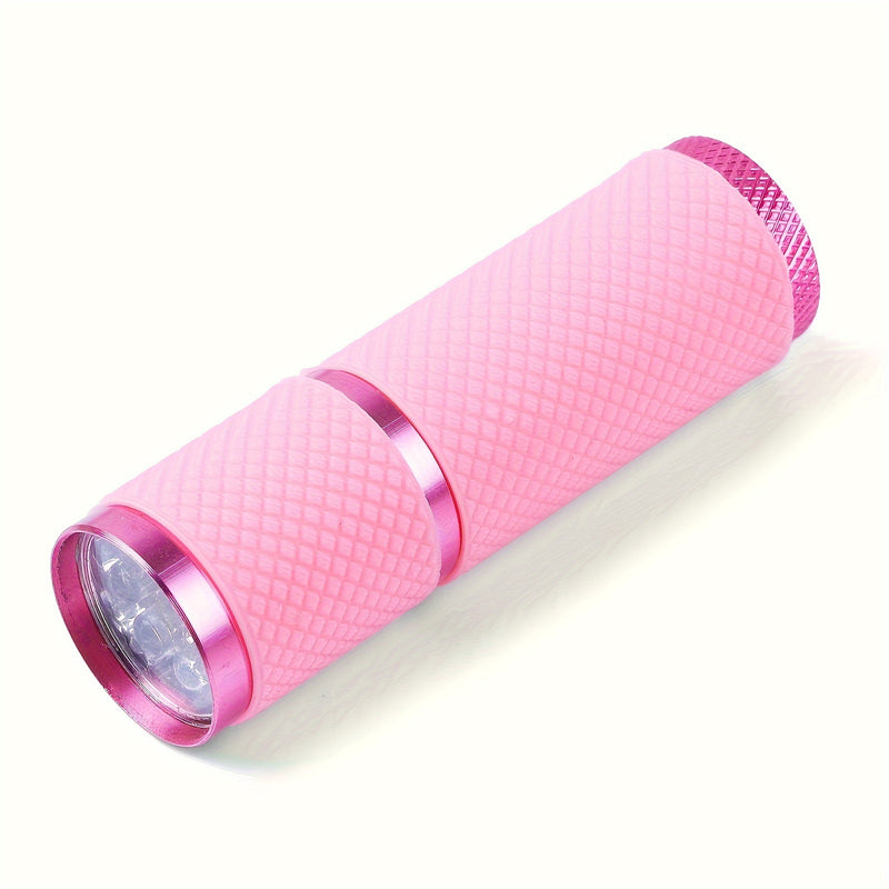 Linterna portátil mini con 9 cuentas de lámpara para esmalte de uñas de secado rápido y gel, y fotografía