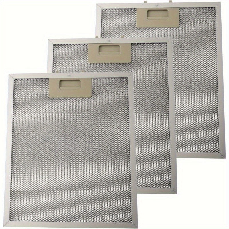 Tres pantallas de filtro para extractor de humos de 320 mm x 260 mm x 9 mm.