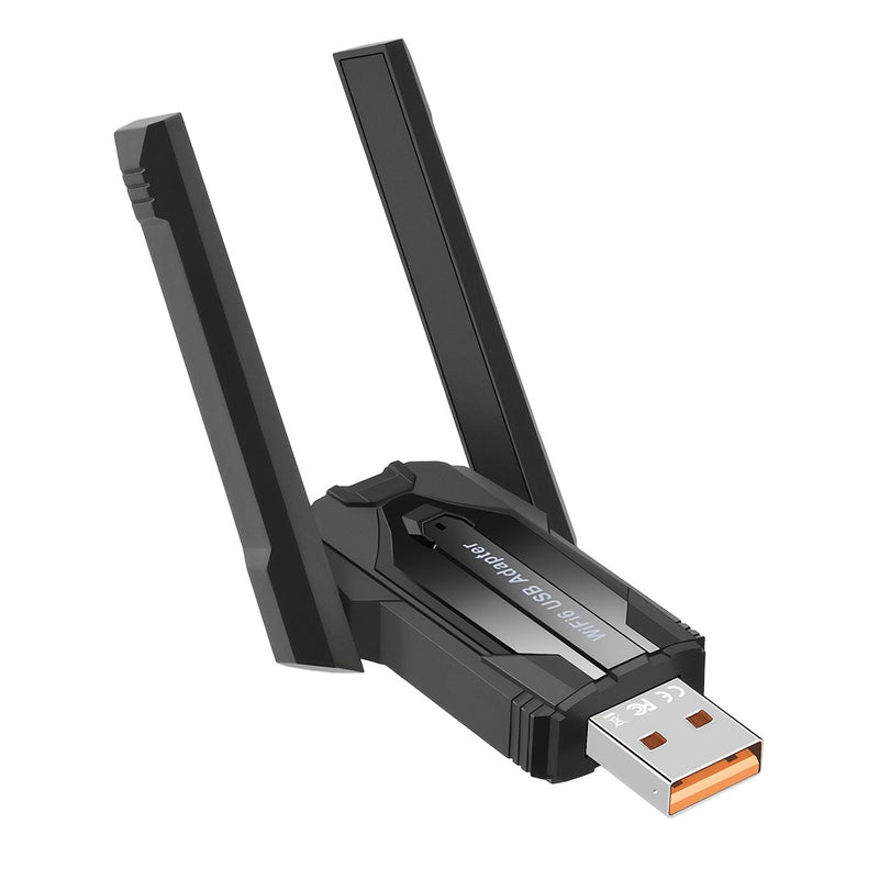 AX900 WiFi6 Dual-Banda 2.4G/5G Adaptador USB3.0 WiFi con Antenas de 5Dbi - Compatible con 802.11ax, Velocidad de 900Mbps, Plug & Play, Sin Controlador, Conexión Inalámbrica de Escritorio y Portátil Confiable, Adaptador Inalámbrico para Portátil | Diseño