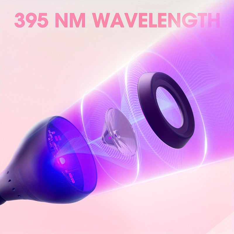 Secador de uñas con alimentación USB, flexible y con cuello de ganso, lámpara de gel polish con clip, 395Nm de longitud de onda, herramienta de secado rápido para manicura, plástico, sin fragancia, no requiere batería.
