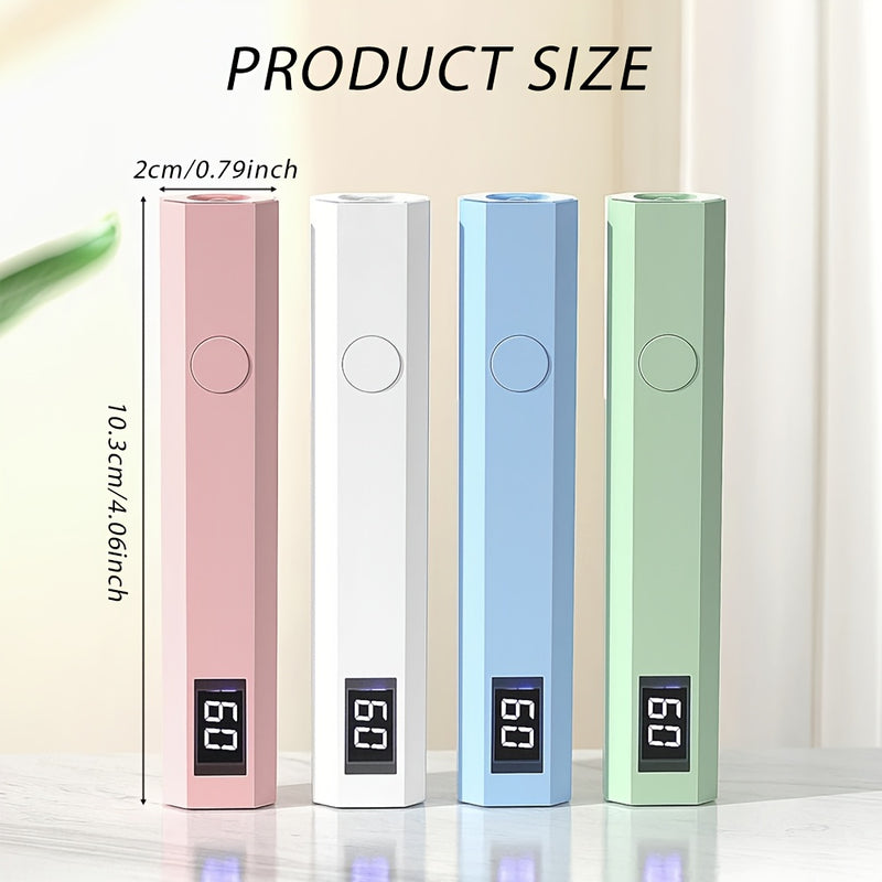 1pc Lámpara de Uñas con Pantalla Digital y Temporizador de Dos Velocidades - Secador de Uñas USB, Portátil para Secado Rápido, Ideal para Salón en Casa, Regalo Perfecto para Artistas de Manicura y Pedicura, Suministros de Diseño de Uñas, Diseño Compacto,