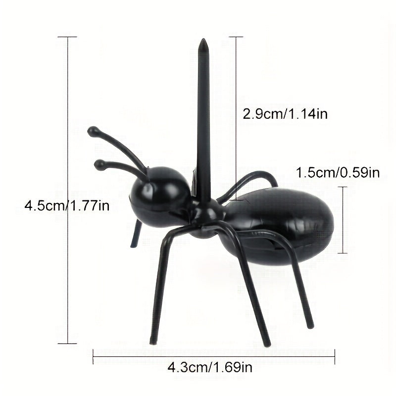 12pcs Tenedores Reutilizables en Forma de Hormiga para Frutas y Postres - Perfectos para Aperitivos, Snacks, Pasteles y Decoraciones de Fiesta