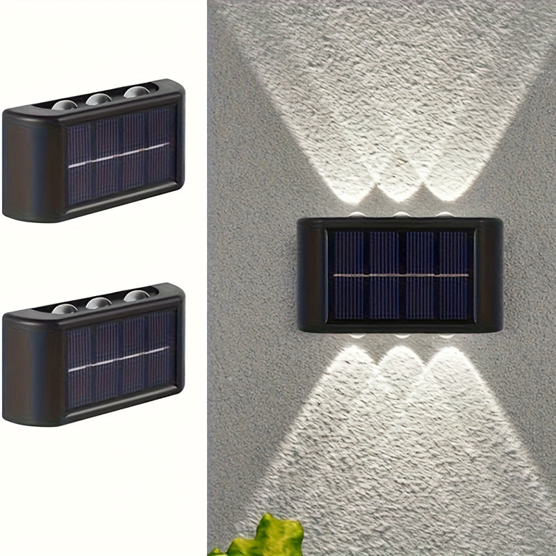 2/4 piezas de luces solares LED para exterior, luces de jardín, balcón, calle, paisaje, decorativas, fáciles de instalar, apliques para jardín, entrada o camino