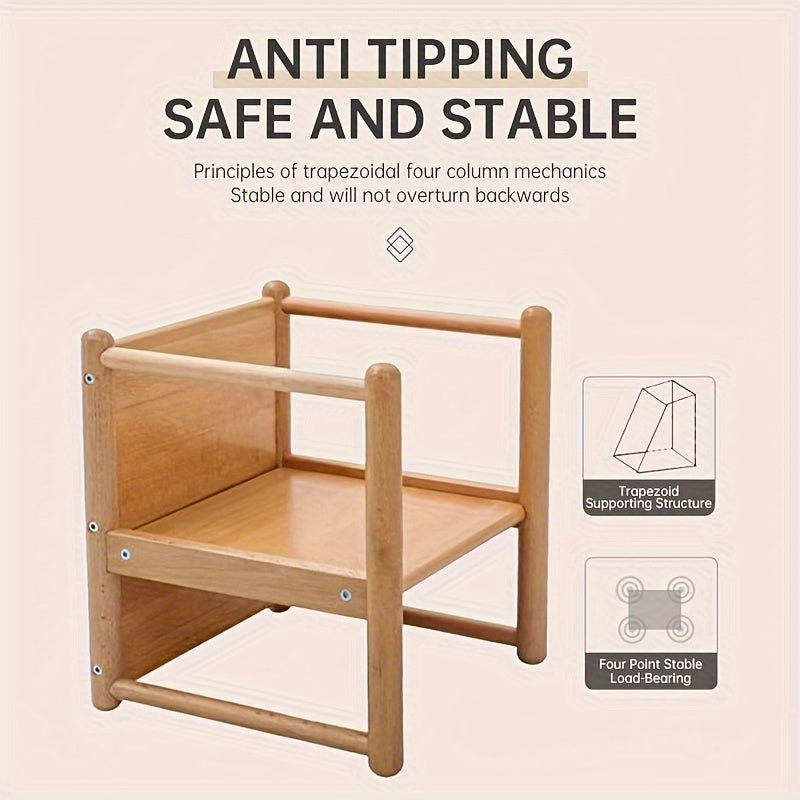 Sillón Versátil para Jóvenes con Mesa Convertible - Madera de Haya Premium, Perfecto para Salas de Juegos y Guarderías