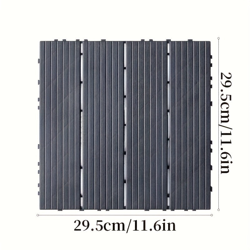 Ladrillos de patio interconectados de plástico, suelo de balcón de patio impermeable, resistente a manchas de hierba en la orilla de la piscina de la entrada, ladrillos de terraza