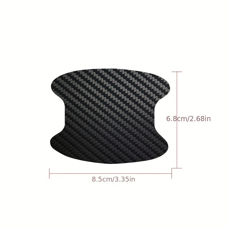 4 Piezas De Película Protectora Para Manija De Puerta De Automóvil, Protector Adhesivo Para Manija De Puerta De Automóvil, Película Protectora Universal Para Manija De Puerta De Automóvil De Fibra De Carbono