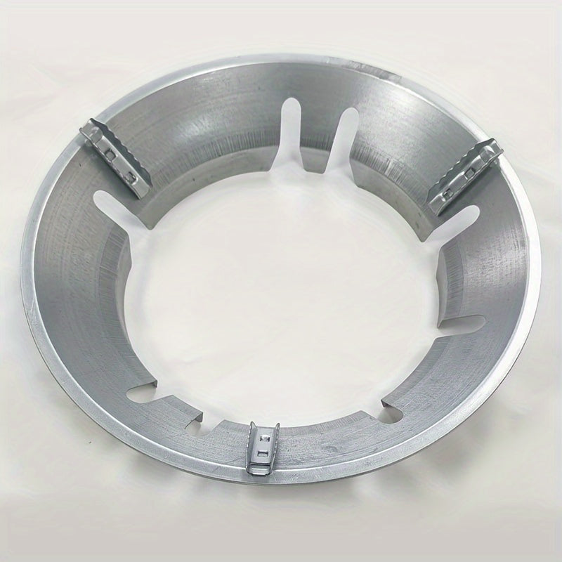 1pc Parabrisas para Estufas de Gas - Antideslizante, Diseño Metálico Resistente con Manijas Negras y Bordes Estriados, Accesorio de Ahorro de Energía para Sartenes, Ollas de Leche y Más, Protectores de Cocina