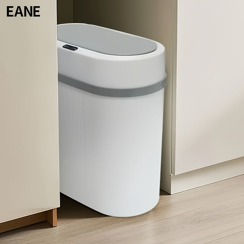 Bolsa de basura automática con tapa inalámbrica, duradera, alimentada por batería, a prueba de olores, ideal para el hogar, la cocina y el baño - Diseño moderno para interiores, bolsa de basura para baño
