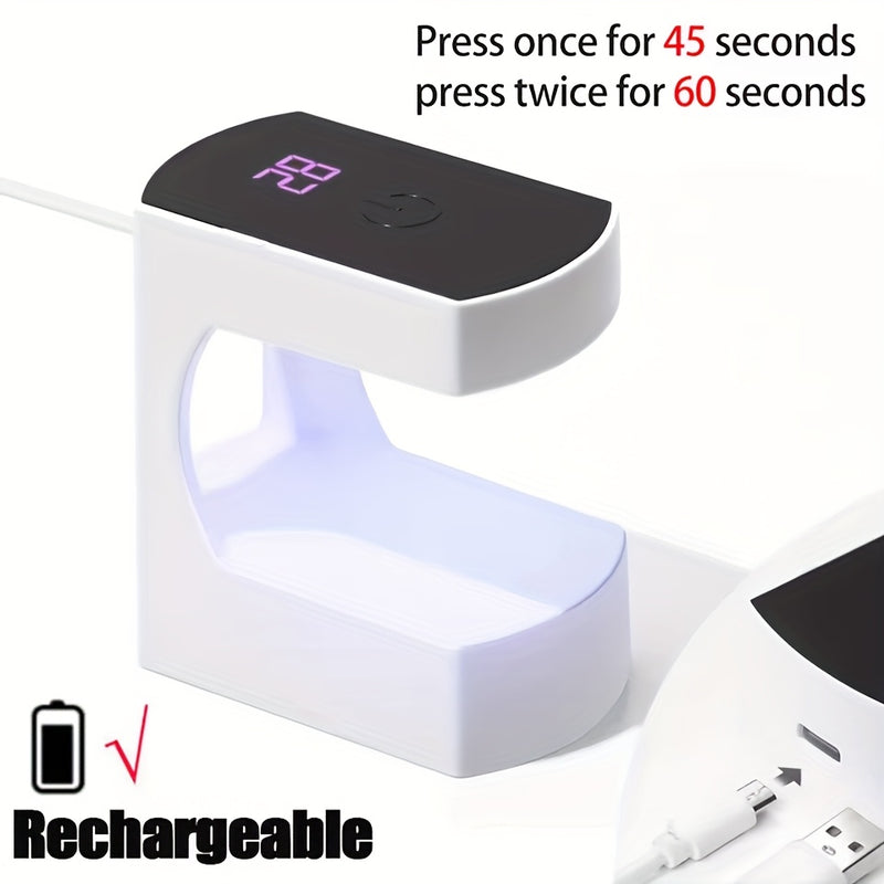 Mini Lámpara LED para Uñas con Temporizador, Secador de Uñas Portátil Rápido y Ligero para Manicura, Arte DIY en Viajes