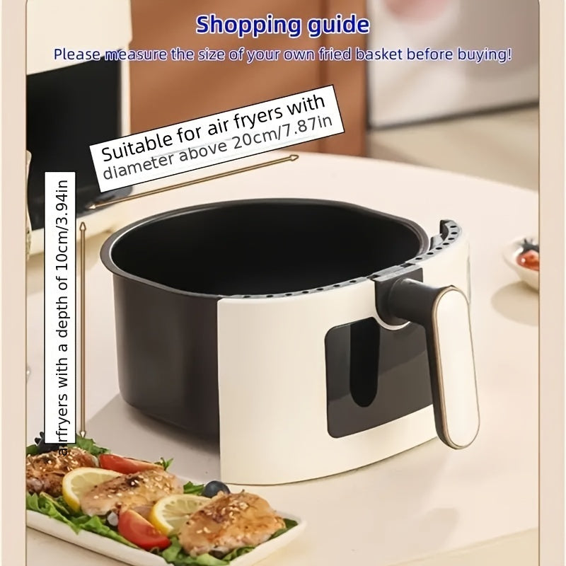 1 pieza de rejilla de barbacoa para freidor de aire de acero inoxidable de grado alimenticio, 24 piezas, ideal para freír carne y verduras sin voltear, compatible con freidores de aire de 3,5 a 5,5 tazas, accesorios para olla de presión de cocina DIY.
