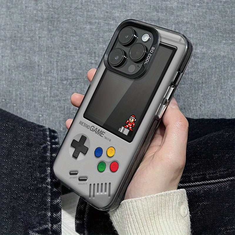 Funda para iPhone 16 Pro Max, 16 Pro, 11 Pro Max, 16, 15, 14 Plus, 13, 12, XS Max, 15 Pro, XR, 15 Pro Max, 14, 13 Pro, 12 Pro Max, con diseño de consola de juegos, minimalista, elegante y resistente a golpes