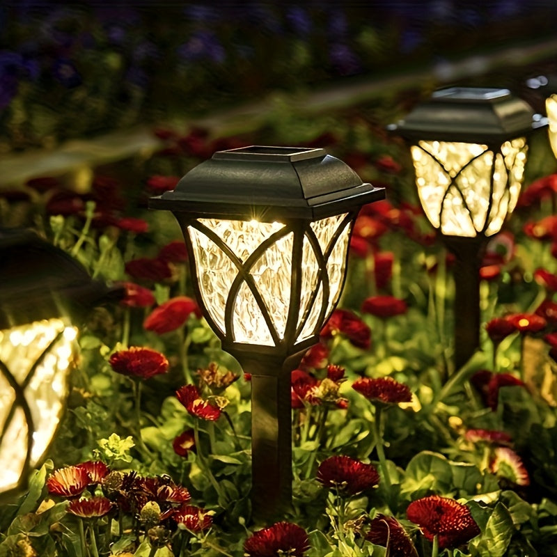 6 unidades de luces de jardín solares LED, luces decorativas para césped al aire libre, polipropileno, batería de níquel, alimentadas por energía solar, ≤36V