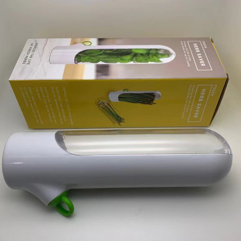 Recipiente de almacenamiento de alimentos de vainilla, dispositivo para verduras, taza fresca de vainilla, contenedor de brotes de bambú, recipientes para verduras en el refrigerador, contenedores para hierbas y cilantro, conservador de comida para nevera