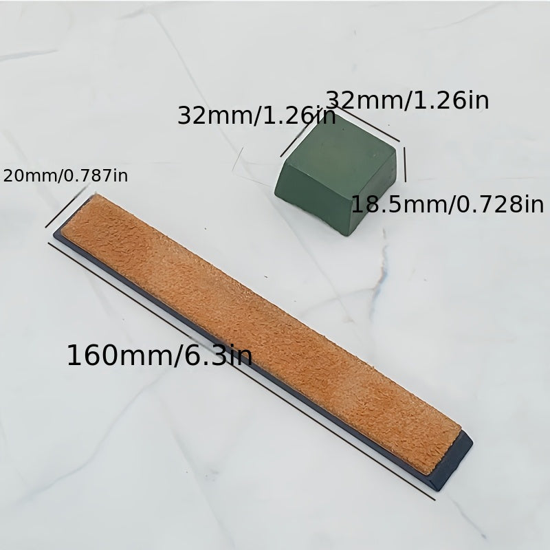 Kit de Afilador de Cuchillos de Cuero Sintético Premium - Aleación de Aluminio, Grano de Diamante, Afilado Manual y Cera de Pulido para Resultados Profesionales