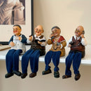 Resina Decoración del hogar para parejas de ancianos: adorables figuras de abuelo y abuela, perfectas para aniversarios de bodas o como regalo para personas mayores.