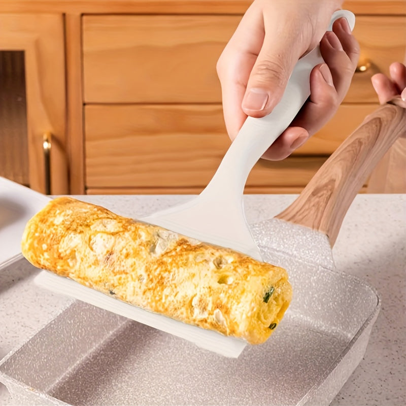 1pc Espátula raspadora de silicona resistente al calor - No adherente seguro para cocinar - Volteador de tortilla para huevos, panqueques, bistec - Utensilio de cocina duradero y fácil de limpiar para cocinar y hornear