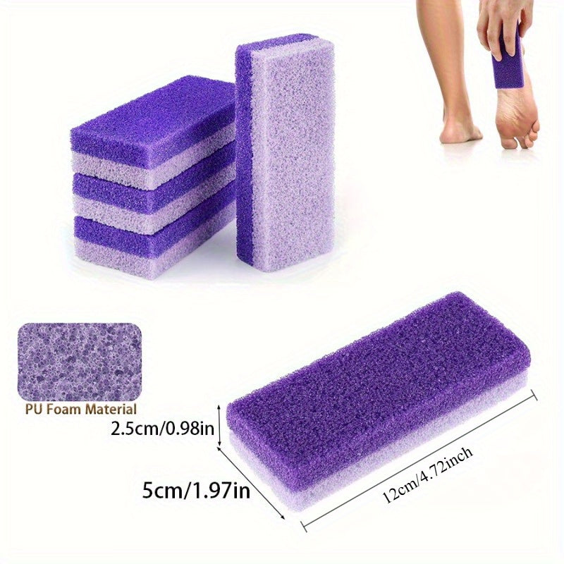 Piedra pómez morada para pies duros luz beige y removedor - limpiador de pies manual no eléctrico con mango ergonómico, sin fragancia para hogar, viajes, spa - regalos de San Valentín y Año Nuevo, herramienta de cuidado de pies, diseño elegante, textura