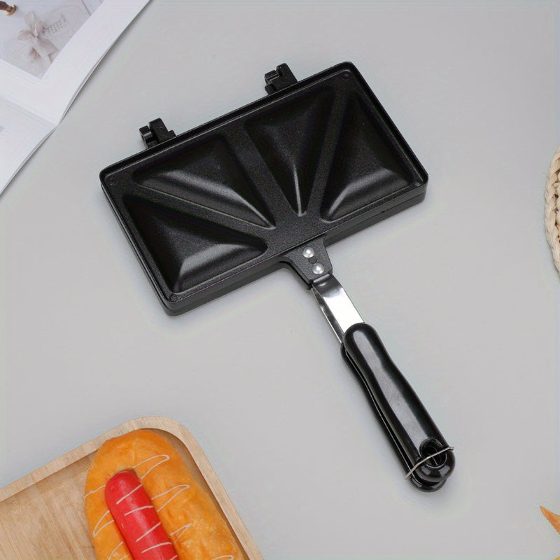 Molde para tostar sándwiches en casa, sartén de doble cara, sartén para desayuno, sartén para omelettes y sartén de camping.