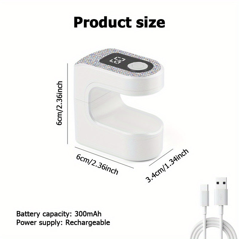 Linterna Portátil Mini para Uñas con Temporizador, Secador de Gel Plástico Recargable USB para Uso en Casa y Salón