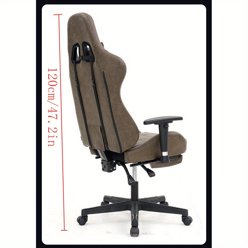 Silla de juego ergonómica con altura ajustable, tejido de poliéster transpirable y diseño ergonómico - Ideal para oficina en casa, estudio y juegos - Estructura de metal para durabilidad, silla de juego ergonómica
