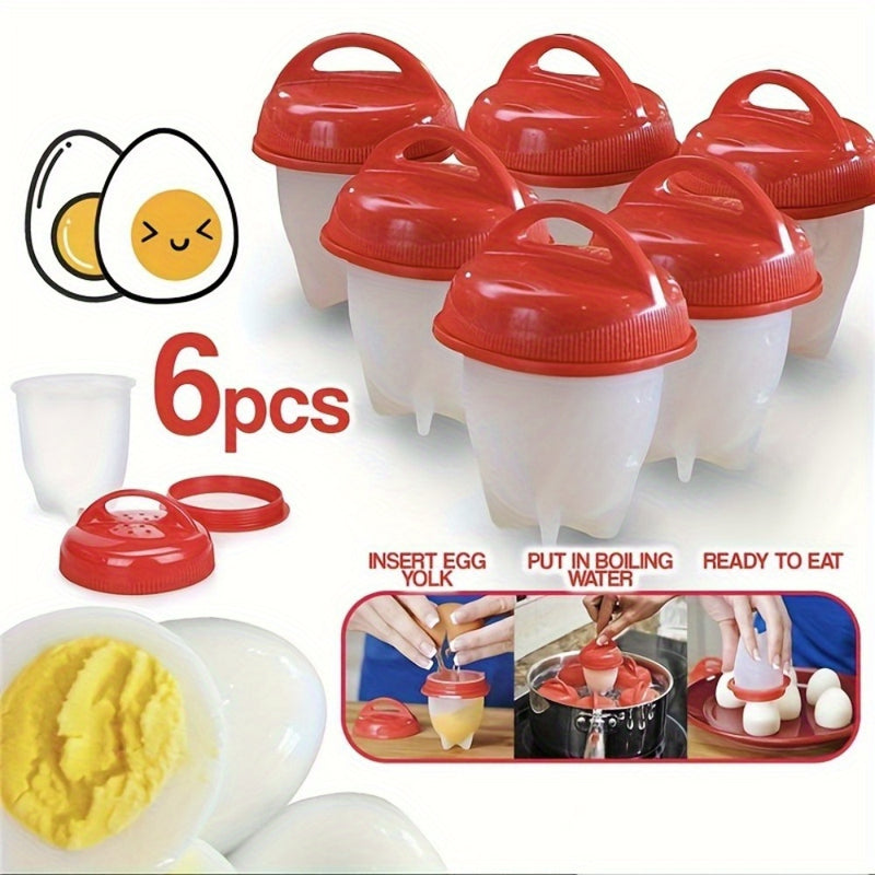 Paquete de 6/12 Tazas Cocedoras de Huevos de Silicona - Antiadherentes, Resistentes al Calor hasta 248°F, Diseño Fácil para Romper y Verter para Huevos Escalfados Sin Cáscara e Huevos Duros Perfectos, Utensilios de Cocina para la Casa