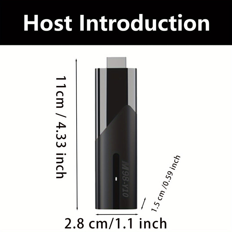 Dispositivo de streaming con control de voz de Google M98-Y10, actualizado a Android 13, mini TV Stick 4K | WiFi 6, 2.4G/5G | 2GB RAM 16GB ROM | Soporte HDR 4K | Reproductor de medios de TV inteligente mini HD, ultra compacto Plug&Play | Cine en casa por