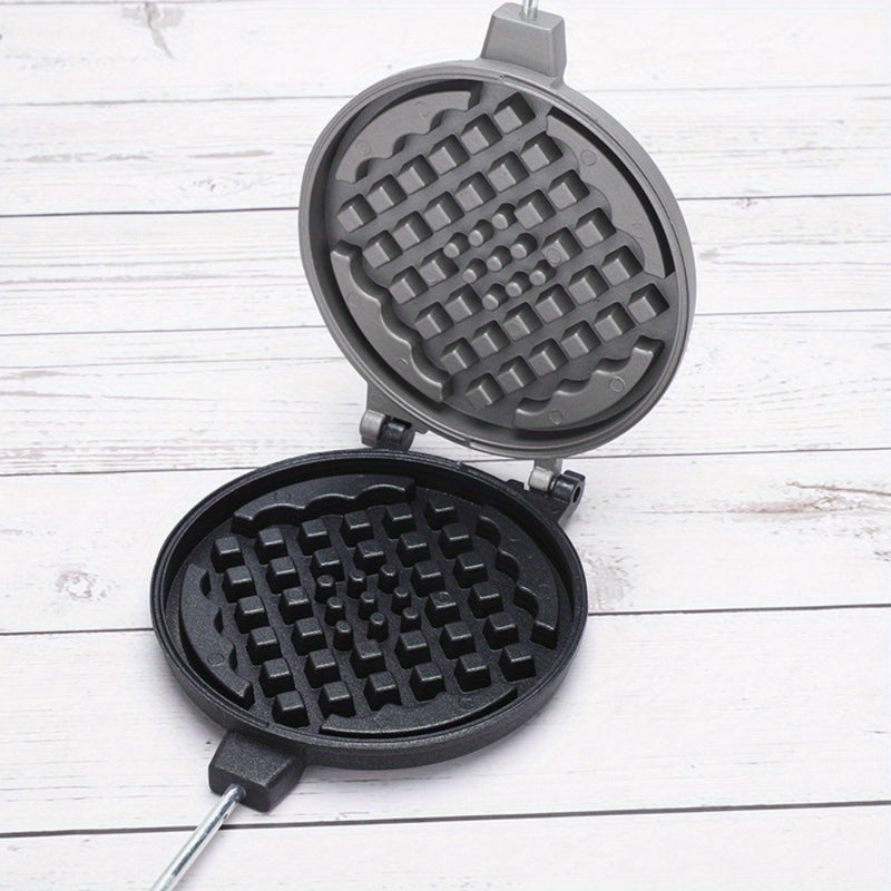 Plancha de waffles de aleación de aluminio de alta calidad con cocción rápida y sellado automático de bordes - Fácil limpieza, bandejas extraíbles para cocción eficiente, perfecta para la cocina de casa, horneado de waffles