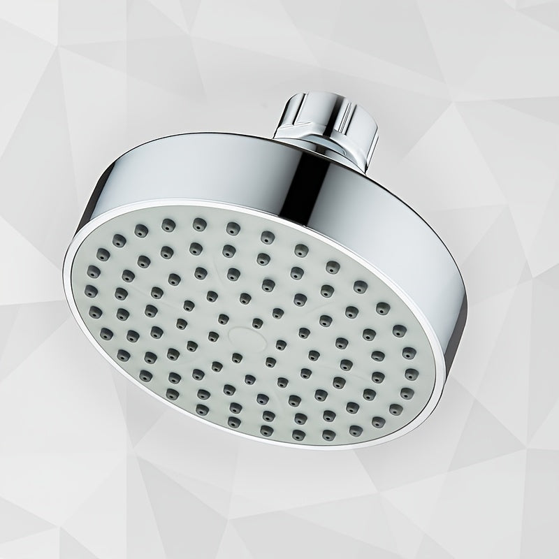 1 cabezal de ducha de lluvia a alta presión, circular, montado en la pared, acabado en negro, construcción de plástico duradero y fácil instalación para modernizar el baño, acabado pulido, funcionamiento suave