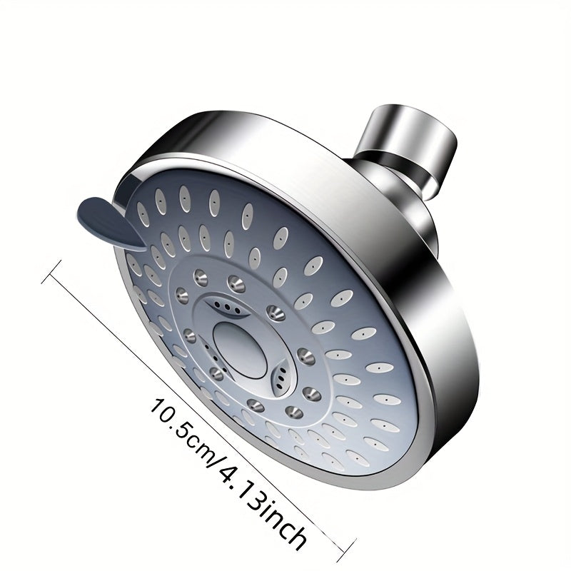 Rociador de Alta Presión con 5 Modos de Riego Ajustables - Cabezal de Ducha Rectangular para Montaje en Pared, Cuerpo de Plástico Duradero, Acabado Cromado Elegante, Válvula de Cartucho para Bajo Presión de Agua, Opciones de Lluvia y Masaje