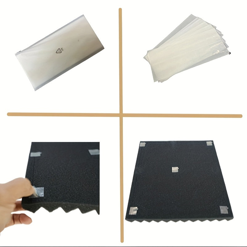 50 piezas de paneles acústicos VIBuilt de espuma de alta densidad, 12"x12"x1" negro y morado, para estudio de grabación, reducción de ruido y absorción de sonido, paneles acústicos para pared