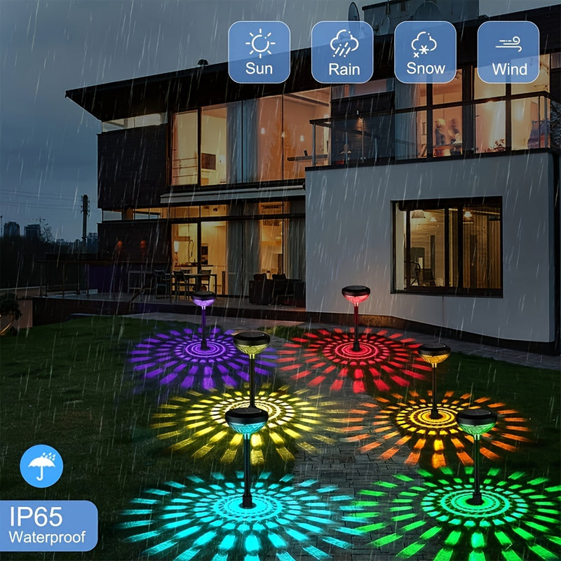 4/6pcs Luces Solares para Paisajes Exteriores, Luces de Ambiente con Foco, Se Pueden Utilizar en la Carretera, Patio, Hogar, Exterior, Jardín, Césped