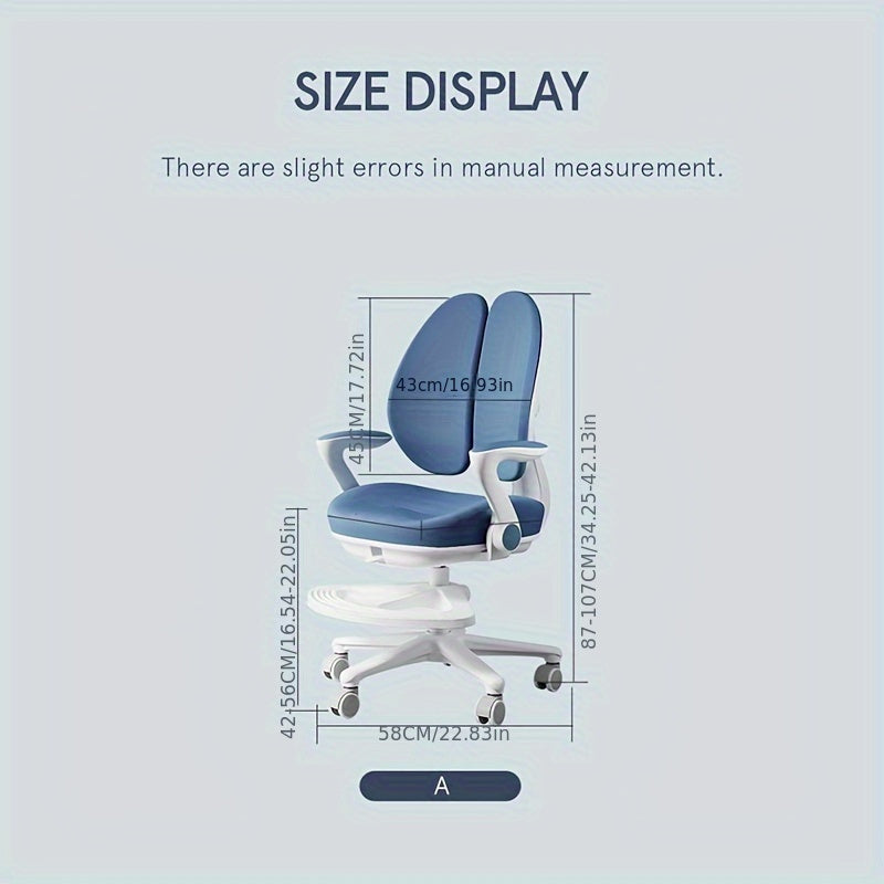 Butaca de Oficina Ergonómica de 1 Pieza con Asiento de Espuma Viscoelástica, Diseño Dividido en la Parte Trasera, Reposición Manual, Base Giratoria, Malla Rosa Suave, Cómoda para Uso Doméstico y de Oficina
