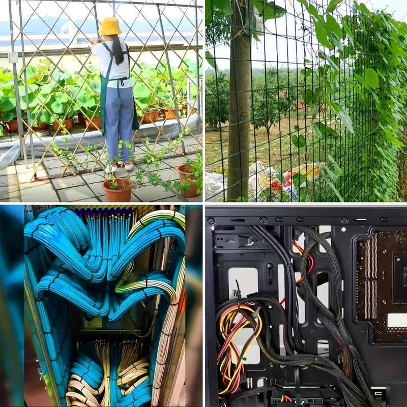 Conjunto de 300 piezas de Correas de Fijación Multiusos, Fuertes y Duraderas, (6, 8, 10, 30.48 cm), Pueden Ser Utilizadas para Agrupar y Fijar en Exteriores y Jardinería, Adecuadas para la Gestión y Almacenamiento de Hogar, Oficina y Materiales