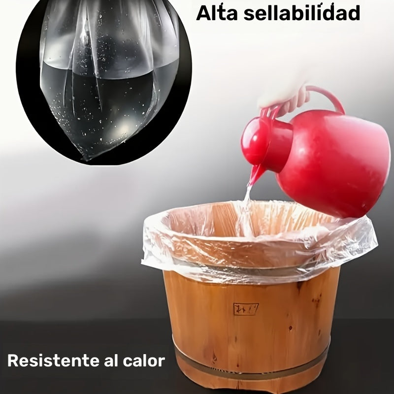 80 Bolsas Desechables Para Pediluvios, Bolsas Transparentes De Plástico Para Pediluvios, Bolsas Sanitarias E Inodoras Para El Cuidado De Los Pies Para Familias, Salones De Belleza Y Hoteles.